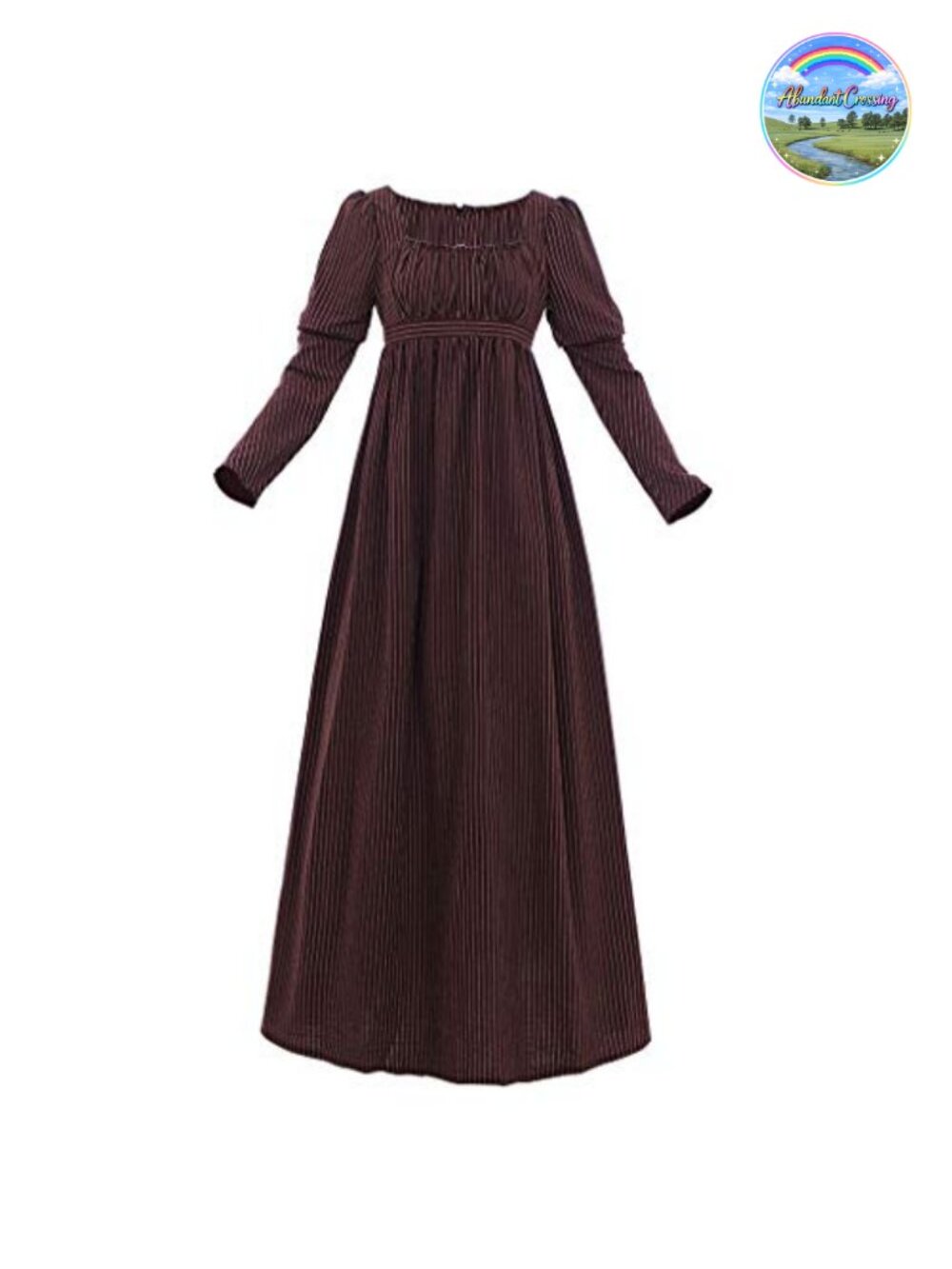 Regency Dress Jane Austen Style High Waistline Tea Gown